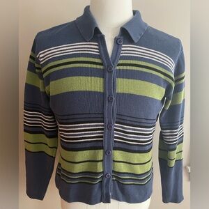 90’s Northern Reflections Striped Cardigan